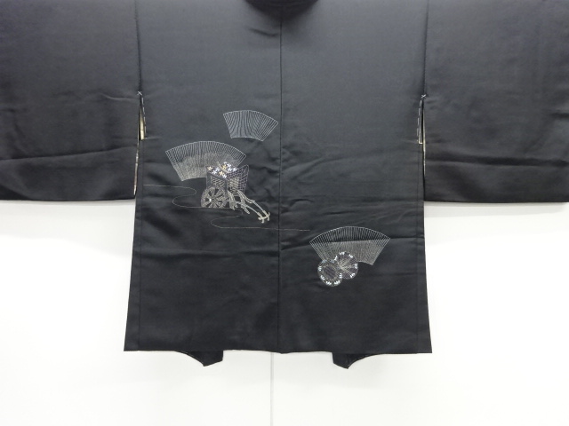 御所車に鼓模様刺繍絵羽織